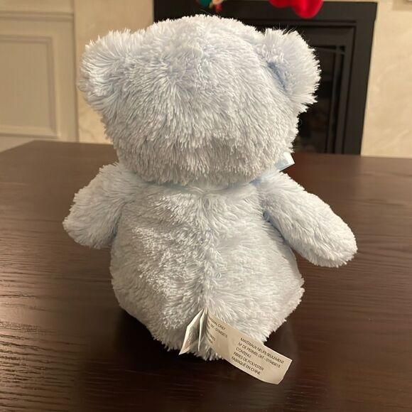 Baby Gund My First Teddy Blue/Bleu 4043950 Excellent Condition 11” long with bow - Picture 4 of 6